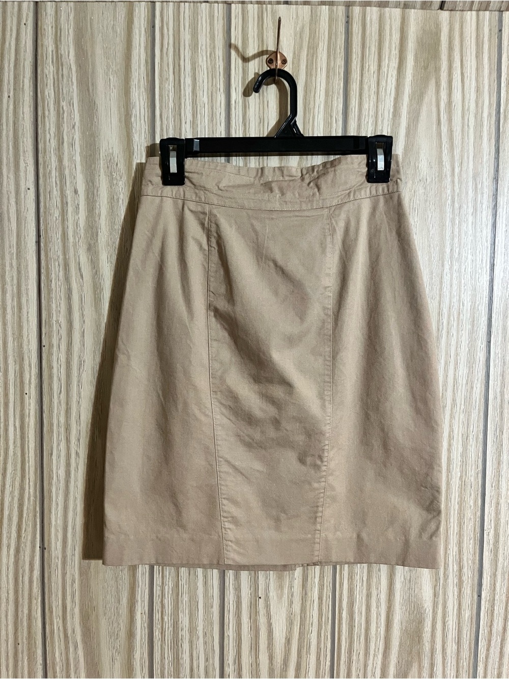 Vertigo Paris Cotton Blend Tweed Tan Beige Pencil Skirt Size 40